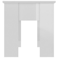 Produktbild för Soffbord vit högglans 101x49x52 cm konstruerat trä