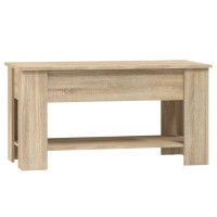 Produktbild för Soffbord sonoma-ek 101x49x52 cm konstruerat trä