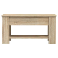 Produktbild för Soffbord sonoma-ek 101x49x52 cm konstruerat trä