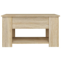 Produktbild för Soffbord sonoma-ek 79x49x41 cm konstruerat trä