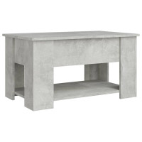 Miniatyr av produktbild för Soffbord betonggrå 79x49x41 cm konstruerat trä
