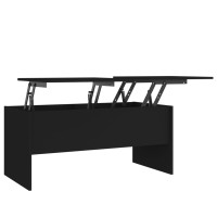 Miniatyr av produktbild för Soffbord svart 102x50,5x46,5 cm konstruerat trä