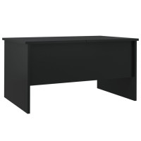Produktbild för Soffbord svart 80x50x42,5 cm konstruerat trä