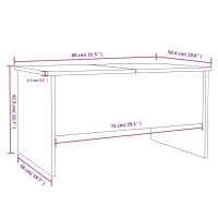 Produktbild för Soffbord sonoma-ek 80x50x42,5 cm konstruerat trä