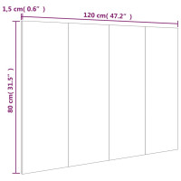 Produktbild för Sänggavel vit 120x1,5x80 cm konstruerat trä
