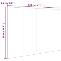 Produktbild för Sänggavel sonoma-ek 120x1,5x80 cm konstruerat trä