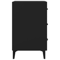 Miniatyr av produktbild för Sängbord svart 40x40x66 cm konstruerat trä
