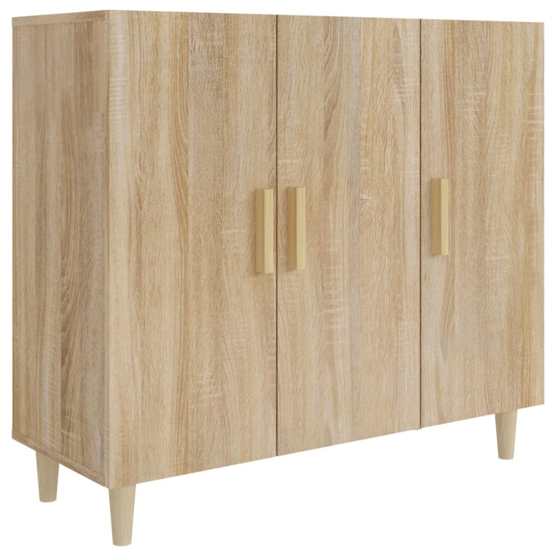 Produktbild för Skänk sonoma-ek 90x34x80 cm konstruerat trä