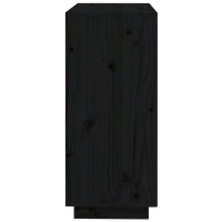 Produktbild för Skänk svart 74x35x80 cm massiv furu