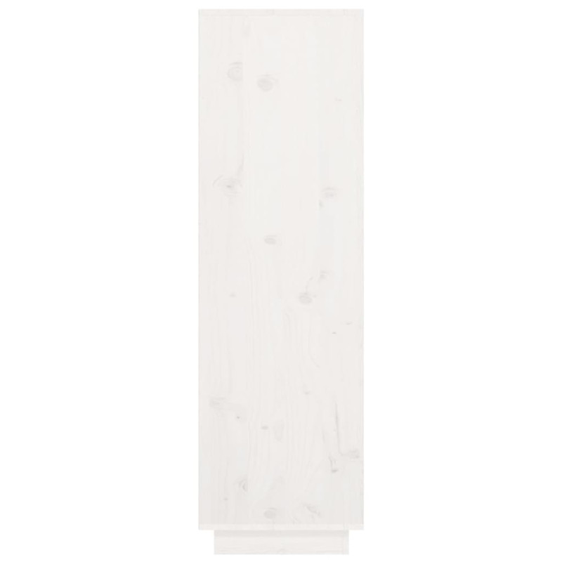 Produktbild för Vitrinskåp vit 38x35x117 cm massiv furu