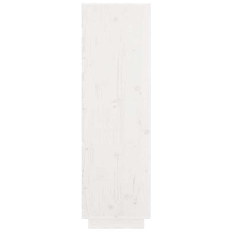 Produktbild för Vitrinskåp vit 74x35x117 cm massiv furu