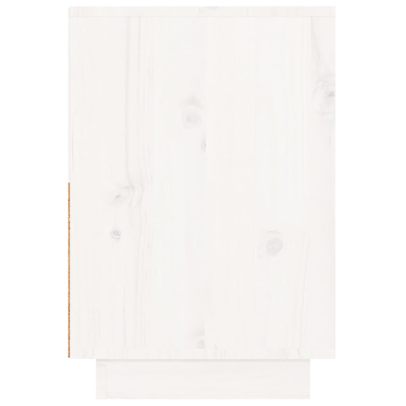 Produktbild för Sängbord vit 60x34x51 cm massiv furu