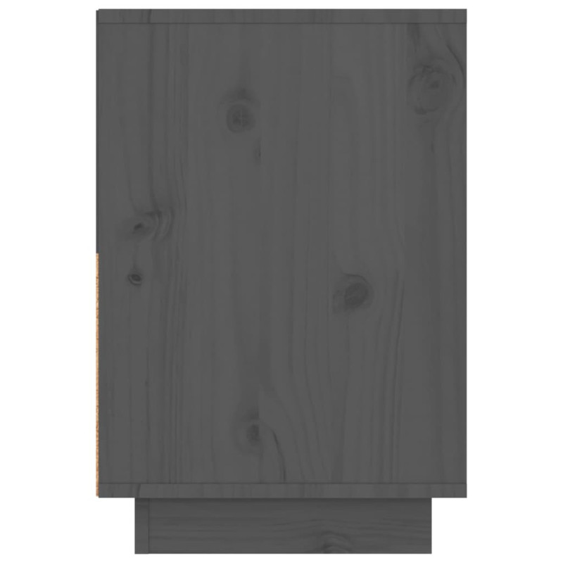 Produktbild för Sängbord 2 st grå 60x34x51 cm massiv furu