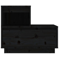 Miniatyr av produktbild för Sängbord 2 st svart 60x34x51 cm massiv furu