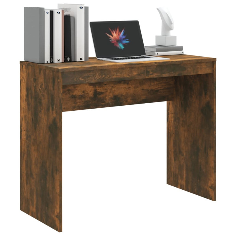 Produktbild för Skrivbord rökfärgad ek 90x40x72 cm konstruerat trä
