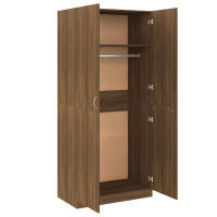 Produktbild för Garderob brun ek 90x52x200 cm konstruerat trä