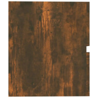 Produktbild för Handfatsskåp rökfärgad ek 60x38,5x45 cm konstruerat trä