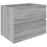 Produktbild för Handfatsskåp grå sonoma-ek 60x38,5x45 cm konstruerat trä