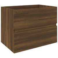 Produktbild för Handfatsskåp brun ek 60x38,5x45 cm konstruerat trä