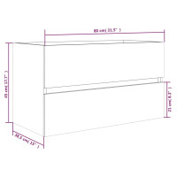 Produktbild för Handfatsskåp grå sonoma 80x38,5x45 cm konstruerat trä