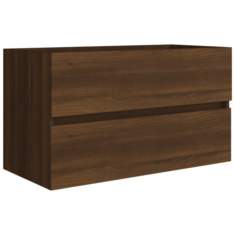 Produktbild för Handfatsskåp brun ek 80x38,5x45 cm konstruerat trä