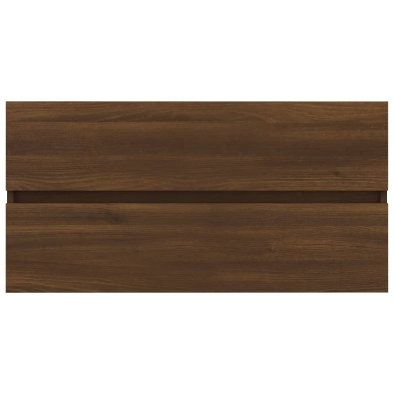Produktbild för Handfatsskåp brun ek 90x38,5x45 cm konstruerat trä