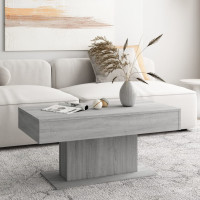 Produktbild för Soffbord grå sonoma-ek 96x50x45 cm konstruerat trä