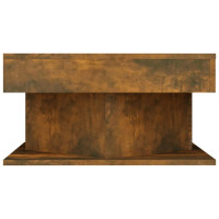 Produktbild för Soffbord rökfärgad ek 57x57x30 cm konstruerat trä