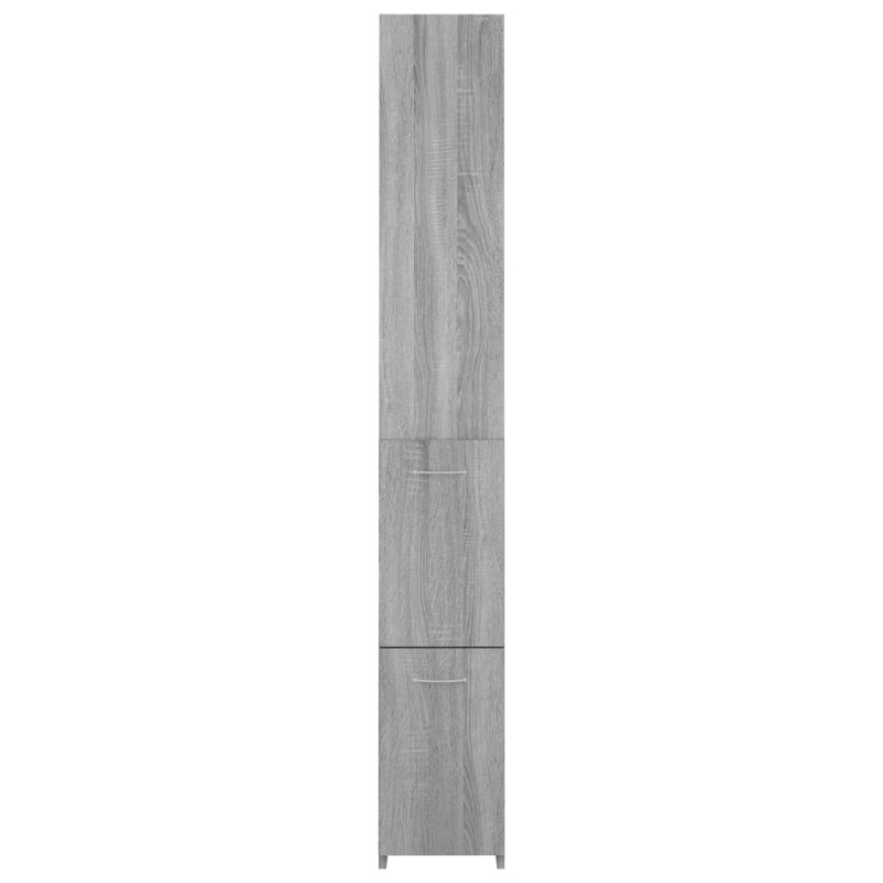 Produktbild för Badrumsskåp grå sonoma 25x26,5x170 cm konstruerat trä