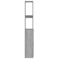 Miniatyr av produktbild för Badrumsskåp grå sonoma 25x26,5x170 cm konstruerat trä