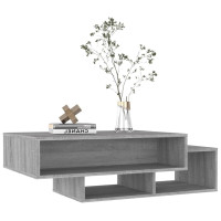 Produktbild för Soffbord grå sonoma-ek 105x55x32 cm konstruerat trä