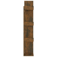 Produktbild för Bokhylla rökfärgad ek 48x25,5x140 cm konstruerat trä