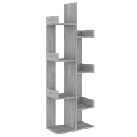 Produktbild för Bokhylla grå sonoma 48x25,5x140 cm konstruerat trä