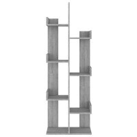 Produktbild för Bokhylla grå sonoma 48x25,5x140 cm konstruerat trä