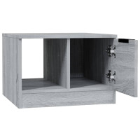 Produktbild för Soffbord grå sonoma-ek 50x50x36 cm konstruerat trä