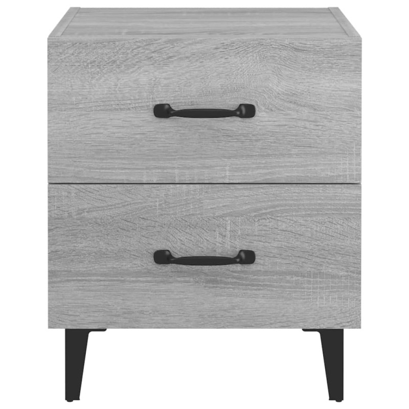 Produktbild för Sängbord grå sonoma 40x35x47,5 cm