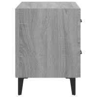 Produktbild för Sängbord 2 st grå sonoma 40x35x47,5 cm
