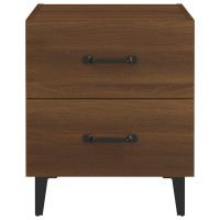 Produktbild för Sängbord 2 st brun ek 40x35x47,5 cm