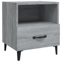 Miniatyr av produktbild för Sängbord 2 st grå sonoma konstruerat trä