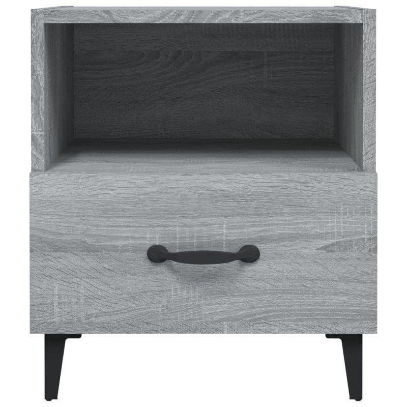 Produktbild för Sängbord 2 st grå sonoma konstruerat trä