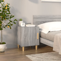 Miniatyr av produktbild för Sängbord grå sonoma konstruerat trä