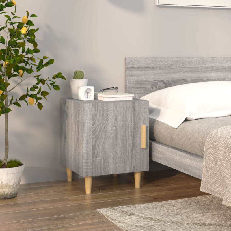 Produktbild för Sängbord grå sonoma konstruerat trä