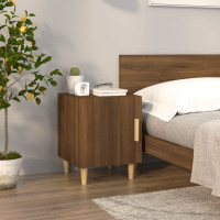 Miniatyr av produktbild för Sängbord brun ek konstruerat trä