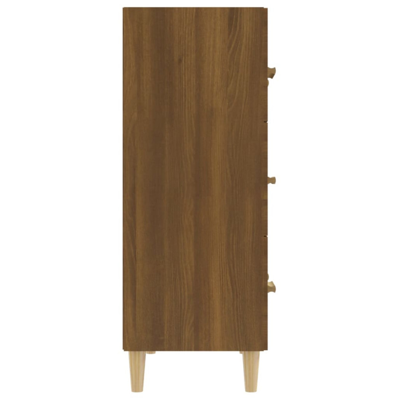 Produktbild för Skänk brun ek 70x34x90 cm konstruerat trä
