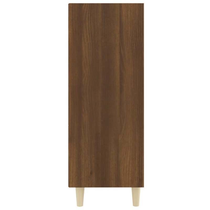 Produktbild för Skänk brun ek 69,5x32,5x90 cm konstruerat trä