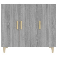 Miniatyr av produktbild för Skänk grå sonoma 90x34x80 cm konstruerat trä