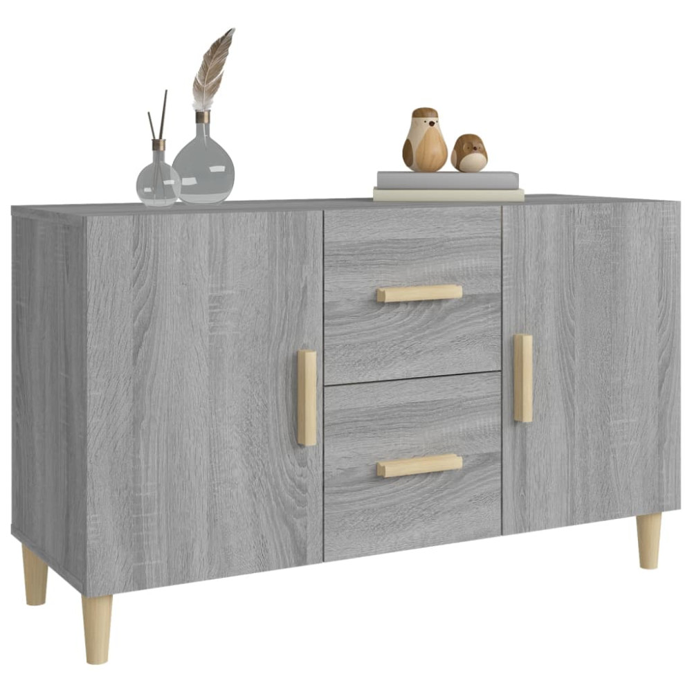 Produktbild för Skänk grå sonoma 100x36x60 cm konstruerat trä