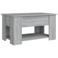 Miniatyr av produktbild för Soffbord grå sonoma-ek 79x49x41 cm konstruerat trä