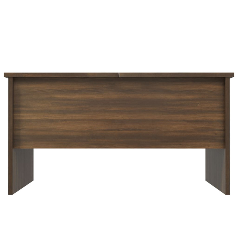 Produktbild för Soffbord rökfärgad ek 80x50x42,5 cm konstruerat trä