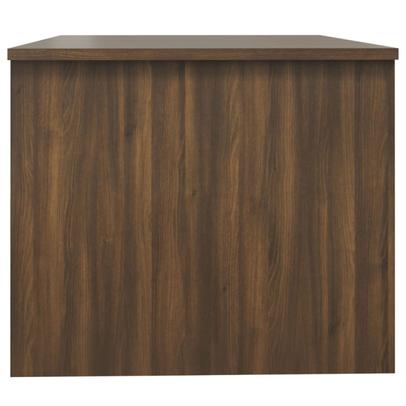 Produktbild för Soffbord rökfärgad ek 80x50x42,5 cm konstruerat trä